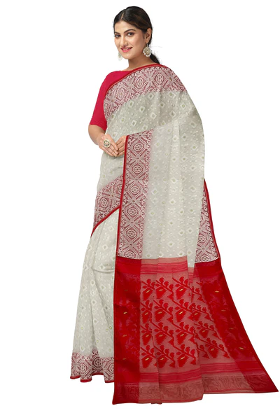 Jacquard Jamdani Saree