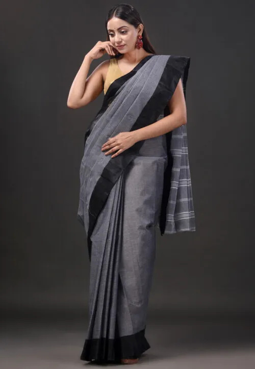 Tant Saree Grey