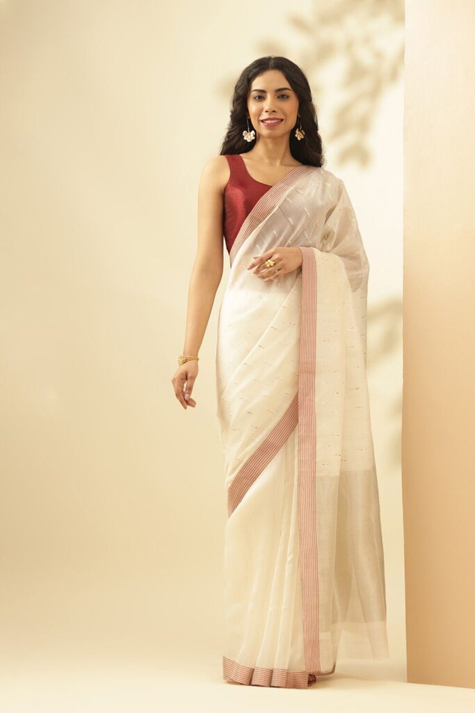 White Silk Chanderi